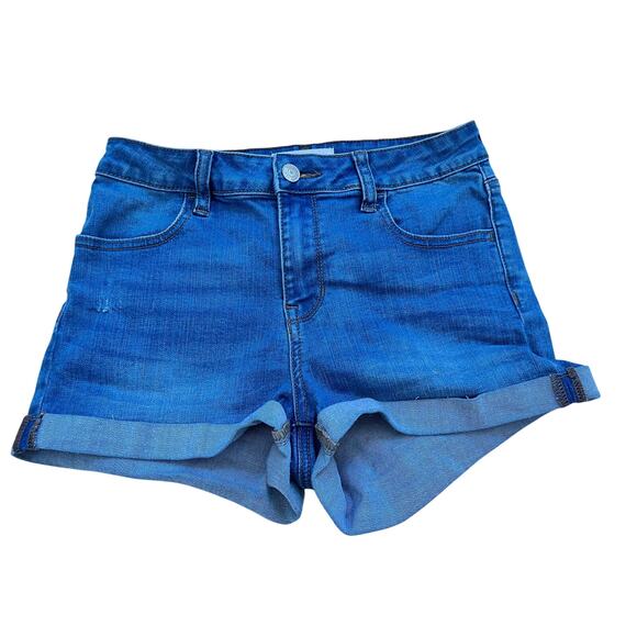 Pacsun Super Stretch Shortie Mid-Rise Denim Shorts Size 28 - Picture 1 of 8